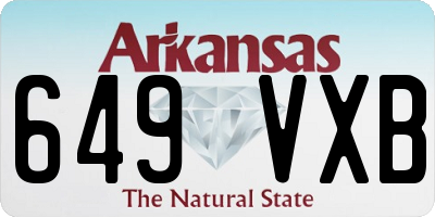 AR license plate 649VXB