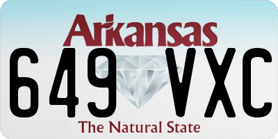 AR license plate 649VXC