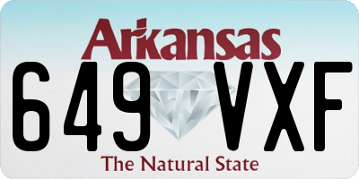 AR license plate 649VXF