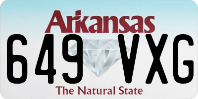 AR license plate 649VXG