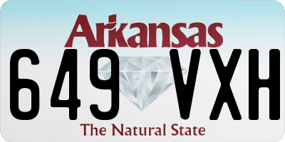 AR license plate 649VXH