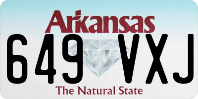 AR license plate 649VXJ
