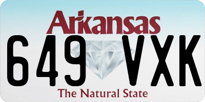 AR license plate 649VXK