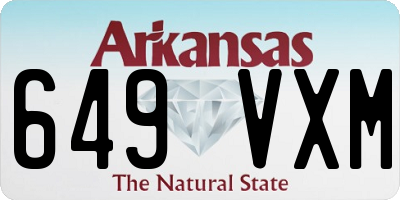 AR license plate 649VXM