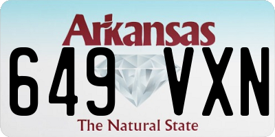 AR license plate 649VXN