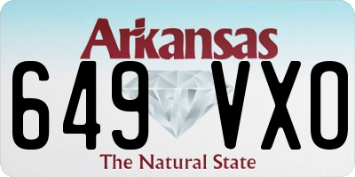 AR license plate 649VXO