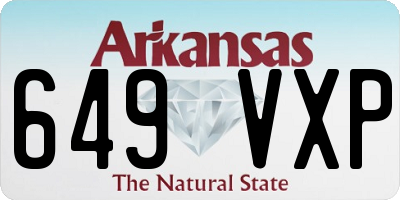 AR license plate 649VXP
