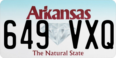 AR license plate 649VXQ