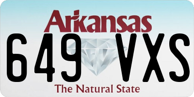 AR license plate 649VXS