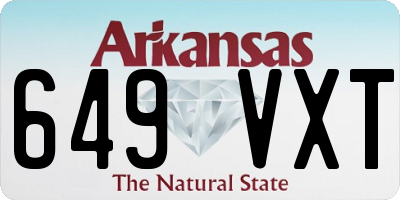 AR license plate 649VXT