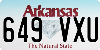 AR license plate 649VXU