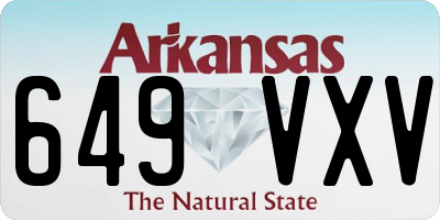 AR license plate 649VXV