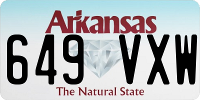AR license plate 649VXW
