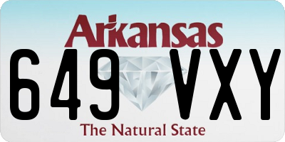 AR license plate 649VXY