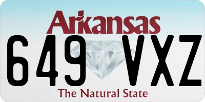 AR license plate 649VXZ