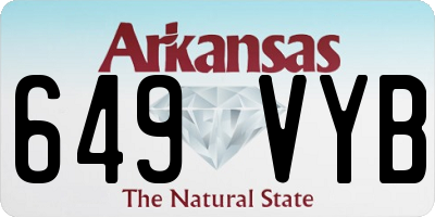 AR license plate 649VYB