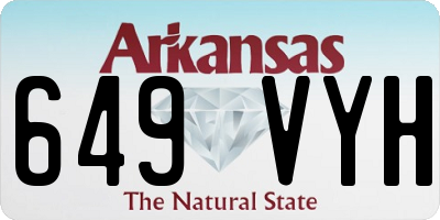 AR license plate 649VYH