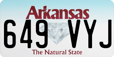 AR license plate 649VYJ