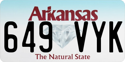 AR license plate 649VYK