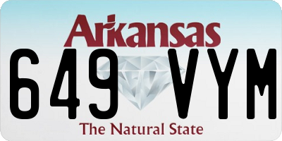 AR license plate 649VYM