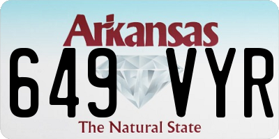 AR license plate 649VYR