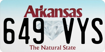 AR license plate 649VYS