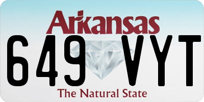 AR license plate 649VYT