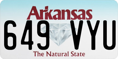 AR license plate 649VYU