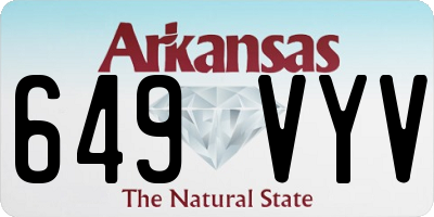 AR license plate 649VYV