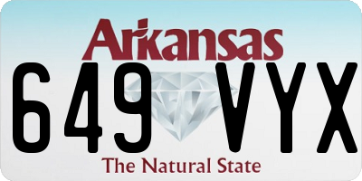 AR license plate 649VYX