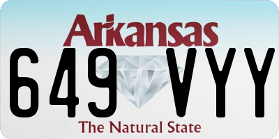 AR license plate 649VYY