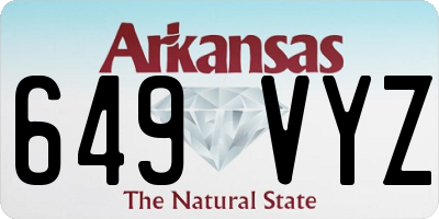 AR license plate 649VYZ