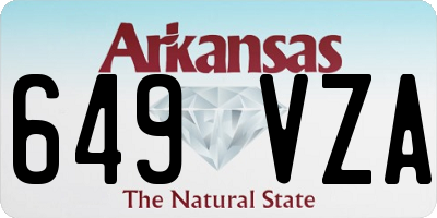 AR license plate 649VZA