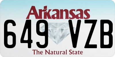 AR license plate 649VZB