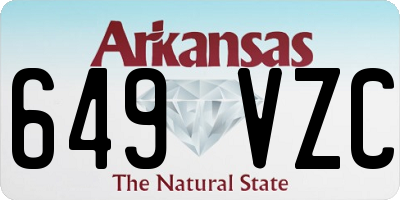 AR license plate 649VZC