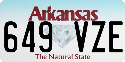 AR license plate 649VZE