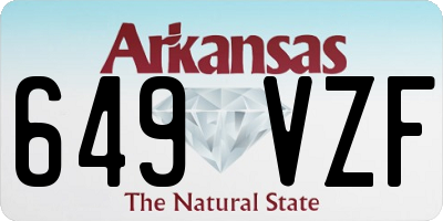 AR license plate 649VZF