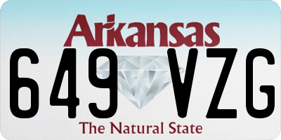 AR license plate 649VZG