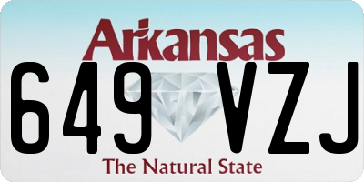 AR license plate 649VZJ