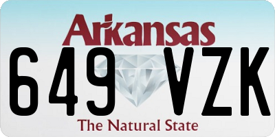 AR license plate 649VZK