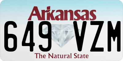 AR license plate 649VZM