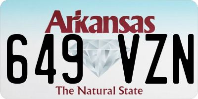 AR license plate 649VZN
