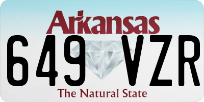 AR license plate 649VZR