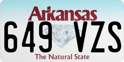 AR license plate 649VZS