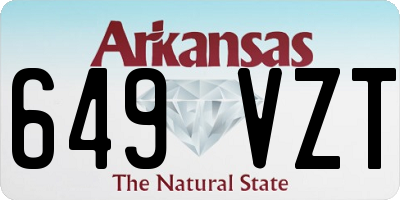 AR license plate 649VZT