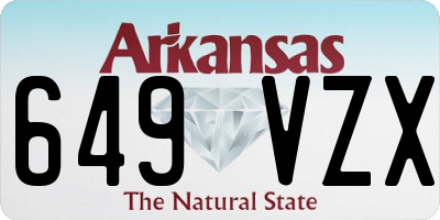 AR license plate 649VZX