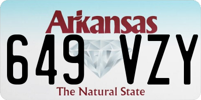 AR license plate 649VZY