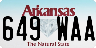 AR license plate 649WAA