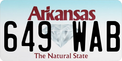 AR license plate 649WAB