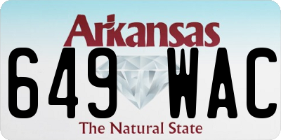 AR license plate 649WAC